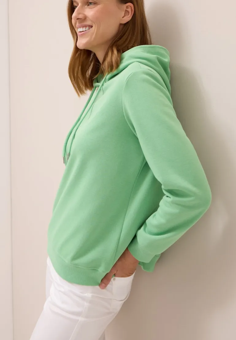Sweatshirt mit Kapuze fennel green