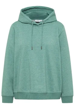 Sweatshirt mit Kapuze jewel green melange
