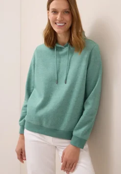 Sweatshirt mit Kapuze jewel green melange