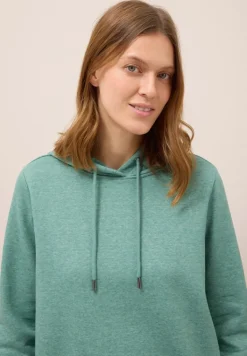 Sweatshirt mit Kapuze jewel green melange