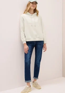 Sweatshirt mit Kapuze oat milk beige melange