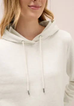 Sweatshirt mit Kapuze oat milk beige melange