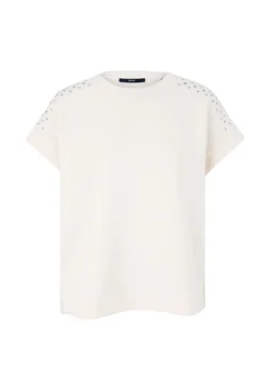 Sweatshirt mit Nieten patch creamsilver