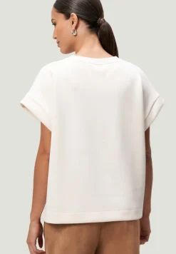 Sweatshirt mit Nieten patch creamsilver