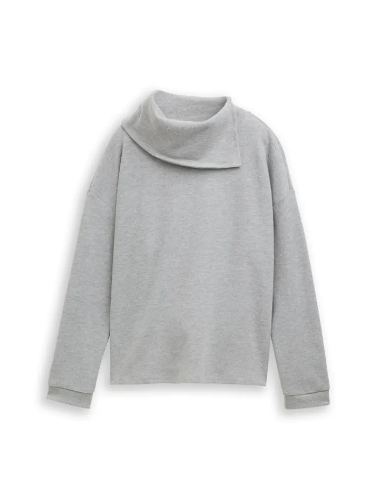 Sweatshirt mit Rollkragen medium silver grey melange