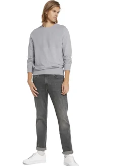 Sweatshirt mit Stepp-Struktur light stone grey melange