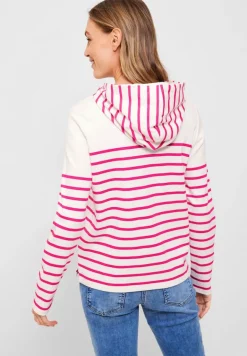 Sweatshirt mit Streifen fresh pink