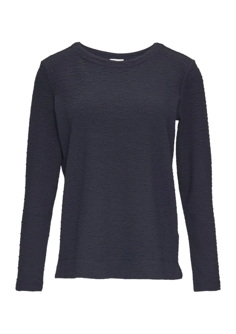 Sweatshirt mit Struktur blau