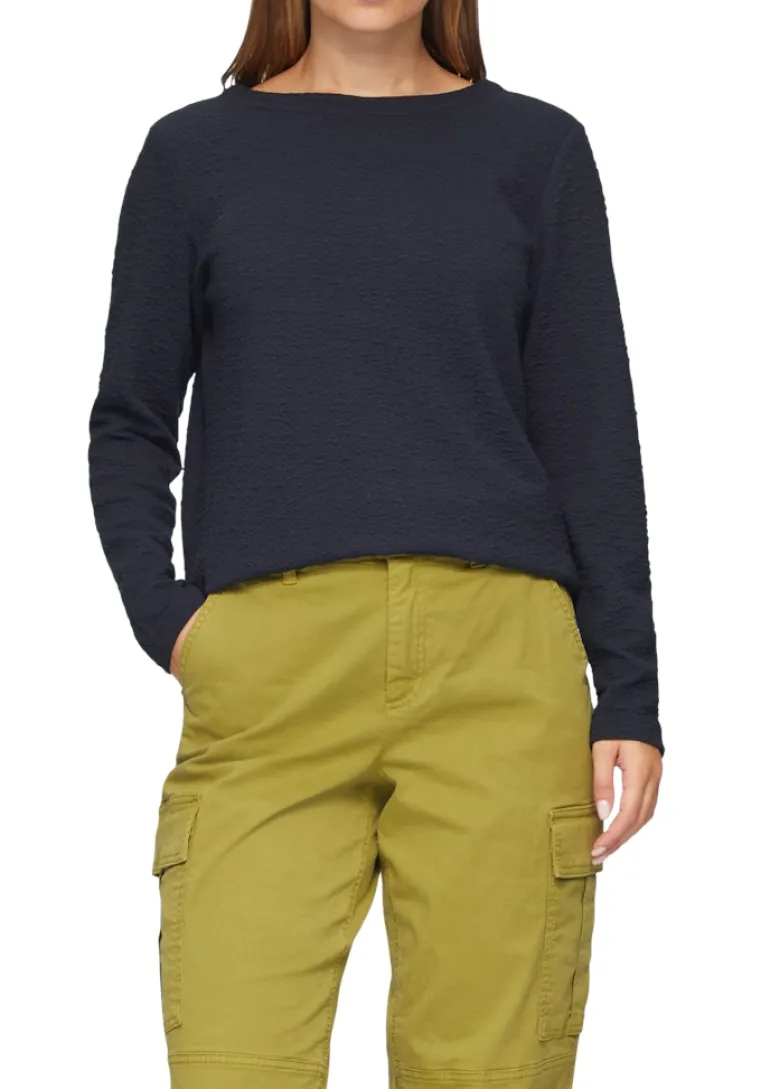 Sweatshirt mit Struktur blau