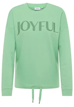 Sweatshirt mit Tunnelzug fennel green