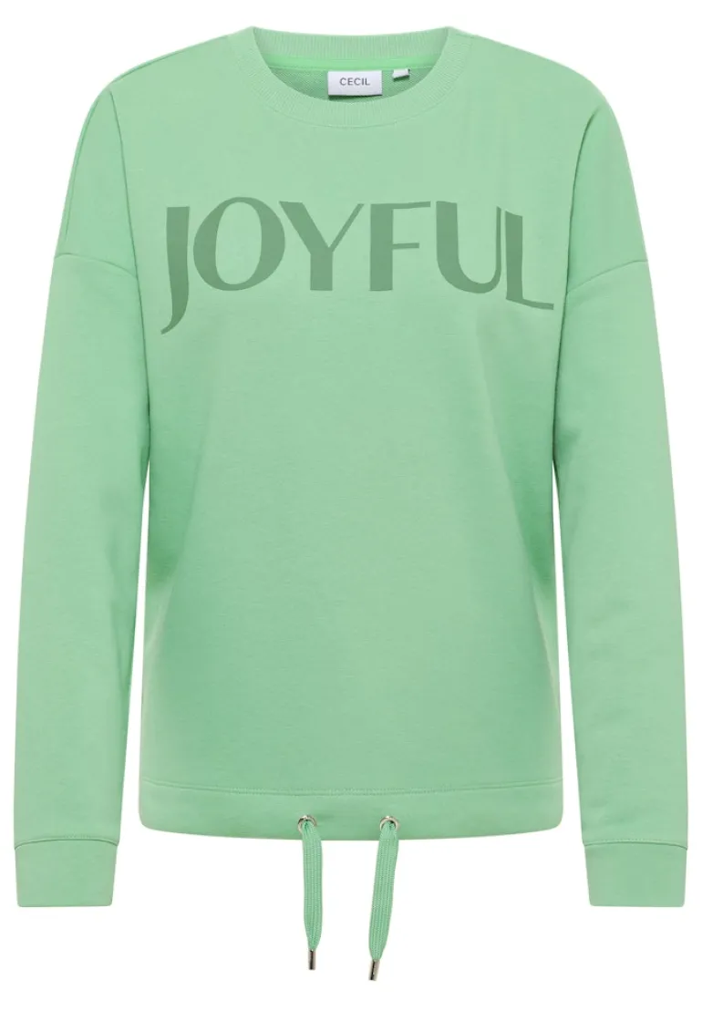 Sweatshirt mit Tunnelzug fennel green