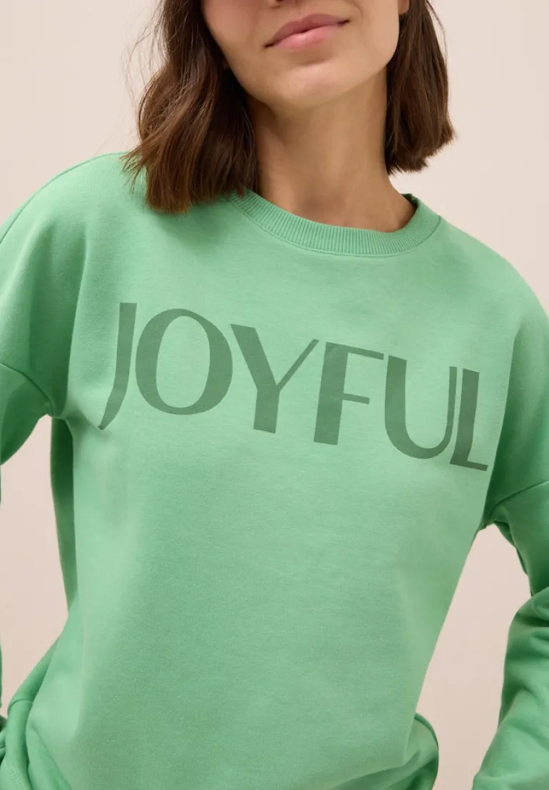 Sweatshirt mit Tunnelzug fennel green