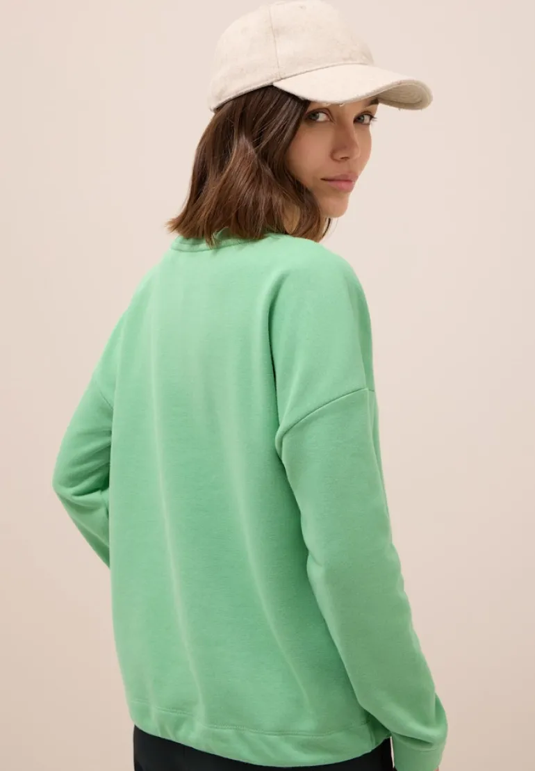 Sweatshirt mit Tunnelzug fennel green