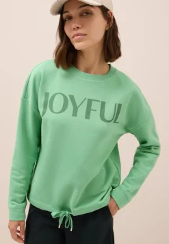 Sweatshirt mit Tunnelzug fennel green
