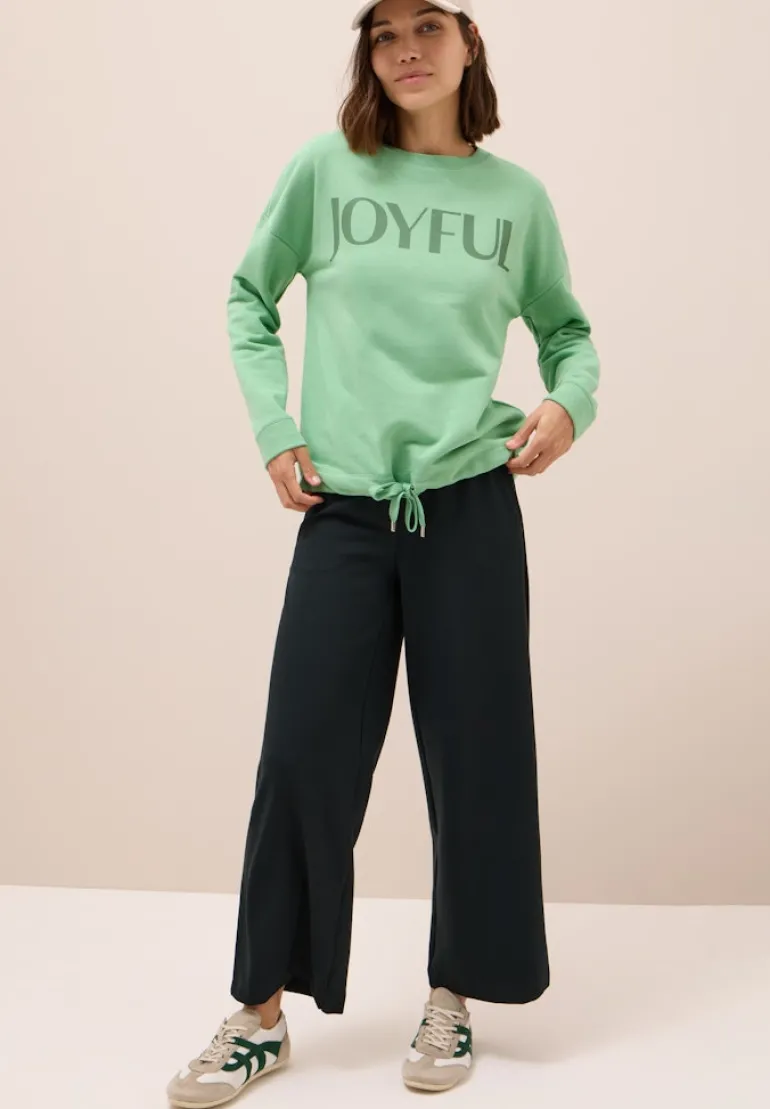 Sweatshirt mit Tunnelzug fennel green