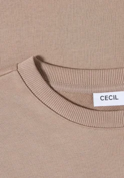 Sweatshirt mit Tunnelzug natural taupe