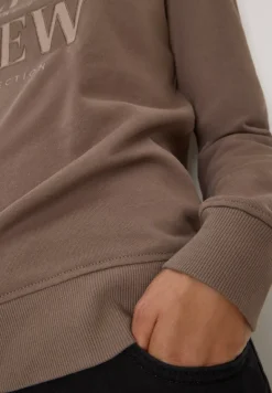 Sweatshirt mit Wording cocoa taupe