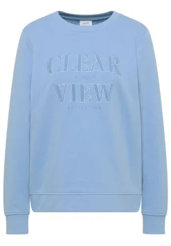 Sweatshirt mit Wording sporty light blue