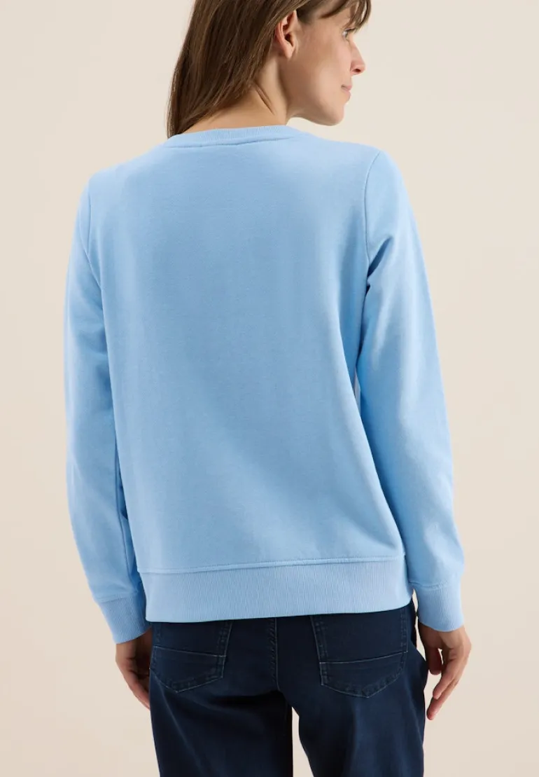 Sweatshirt mit Wording sporty light blue