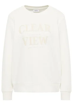 Sweatshirt mit Wording vanilla white