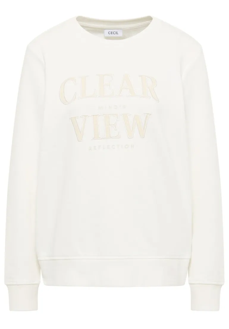 Sweatshirt mit Wording vanilla white