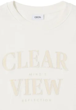 Sweatshirt mit Wording vanilla white