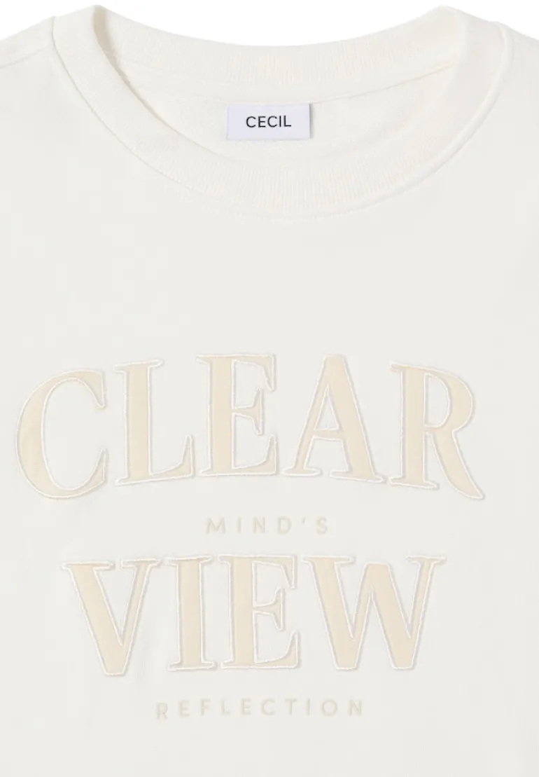 Sweatshirt mit Wording vanilla white