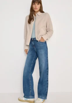 Teddy-Jacke mit Corddetails teddy vanilla white
