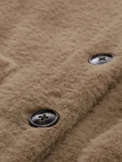 Teddy Jacke mit Taschen soft taupe grey