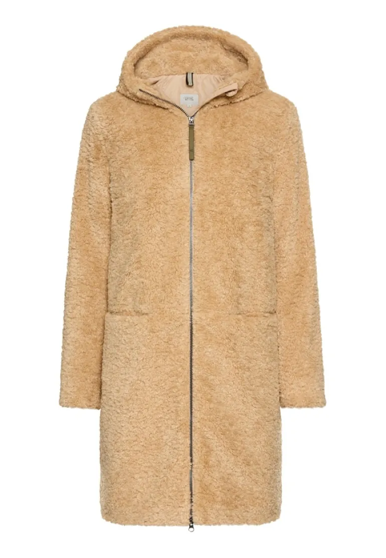 Teddy Mantel mit Kapuze cashmere