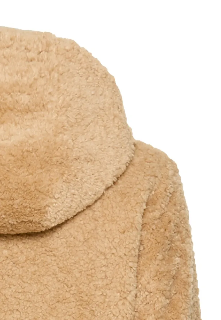 Teddy Mantel mit Kapuze cashmere