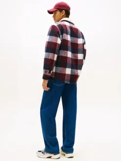 TJM CHECK TEDDY OVERSHIRT EXT dark night navy - buffalo check
