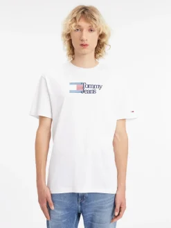 TJM CLSC RWB CHEST LOGO TEE white