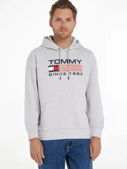 TJM REG ATHLETIC LOGO HOODIE silver grey htr