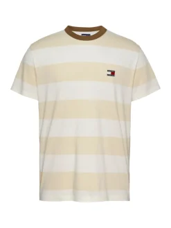 TJM REG BOLD STRIPE TEE newsprint - ecru