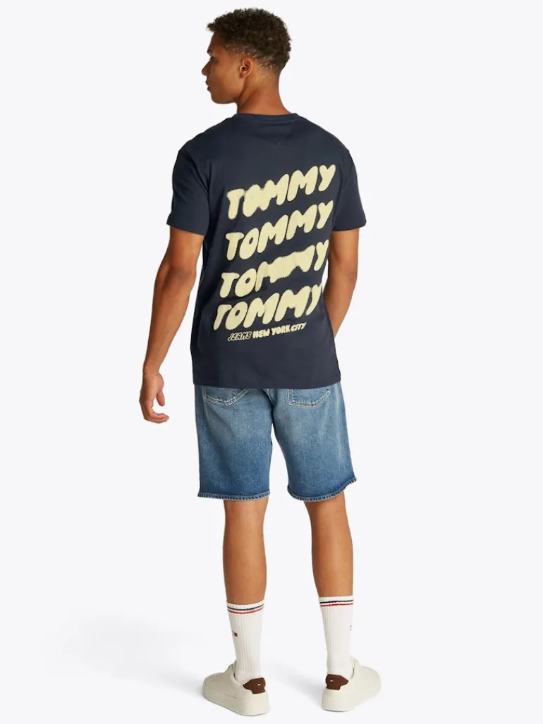 TJM REG BUBBLE BACK SS TEE EXT dark night navy