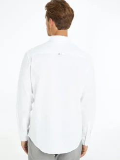 TJM REG LINEN BLEND SHIRT white