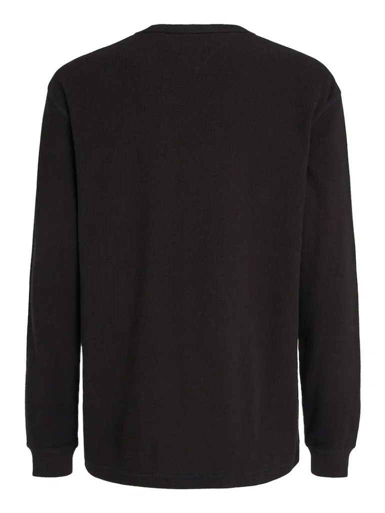 TJM REG LS WAFFLE TEE black
