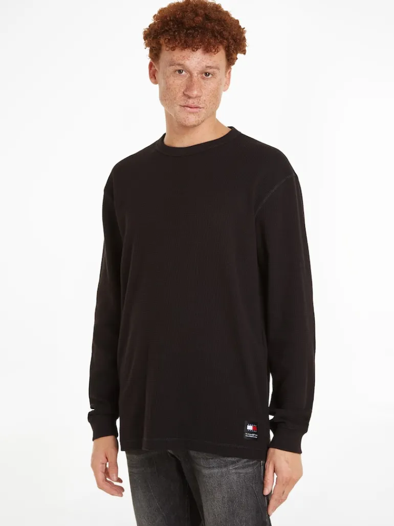 TJM REG LS WAFFLE TEE black
