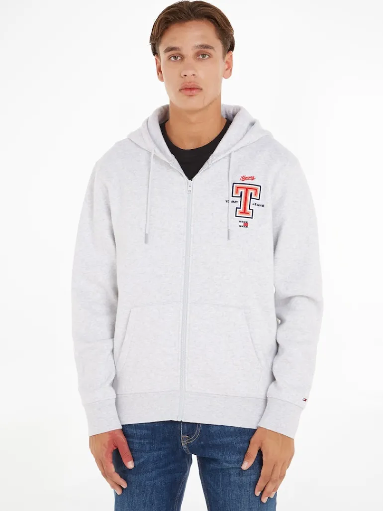 TJM REG MODERN SPORT T ZIPTHRU silver grey htr