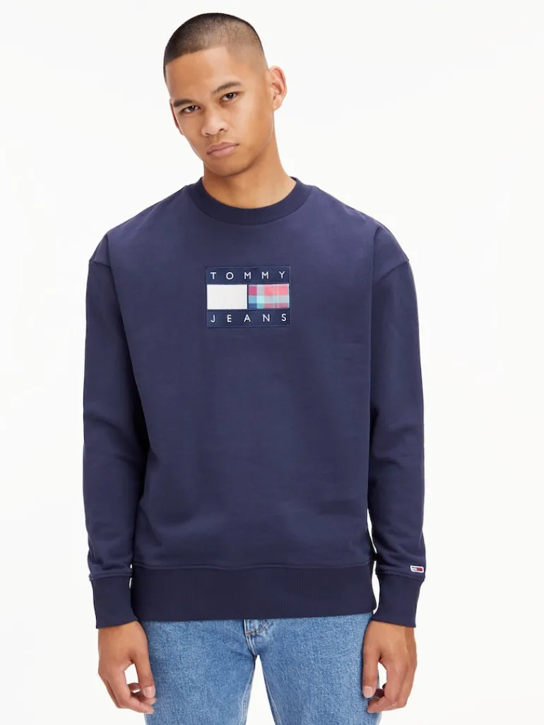 TJM REG TARTAN FLAG CREW twilight navy