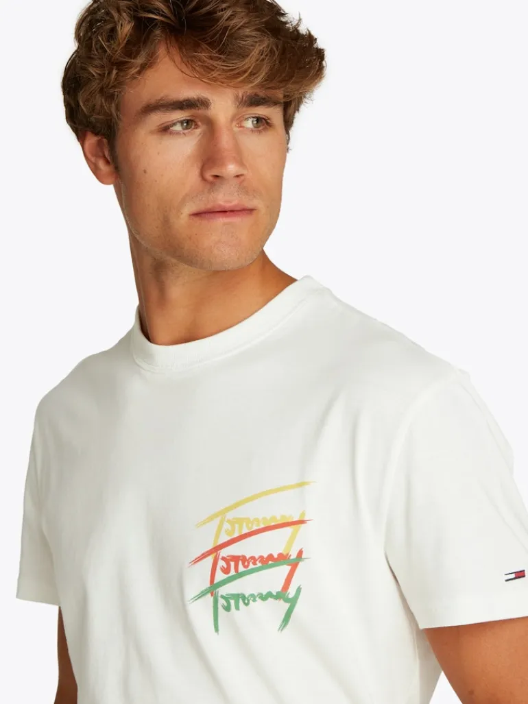 TJM REG TWISTED SIGNTR TEE EXT ecru