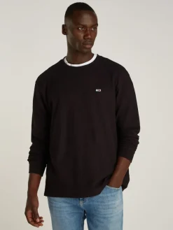 TJM REG WAFFLE L/S TEE black