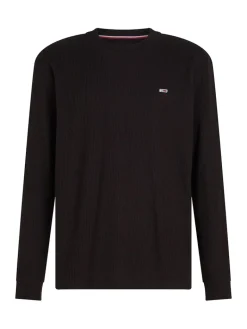 TJM REG WAFFLE L/S TEE black