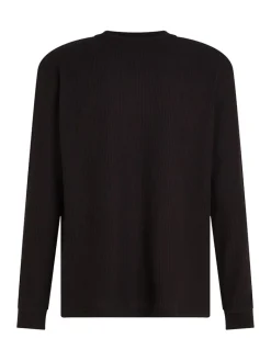 TJM REG WAFFLE L/S TEE black