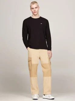 TJM REG WAFFLE L/S TEE black