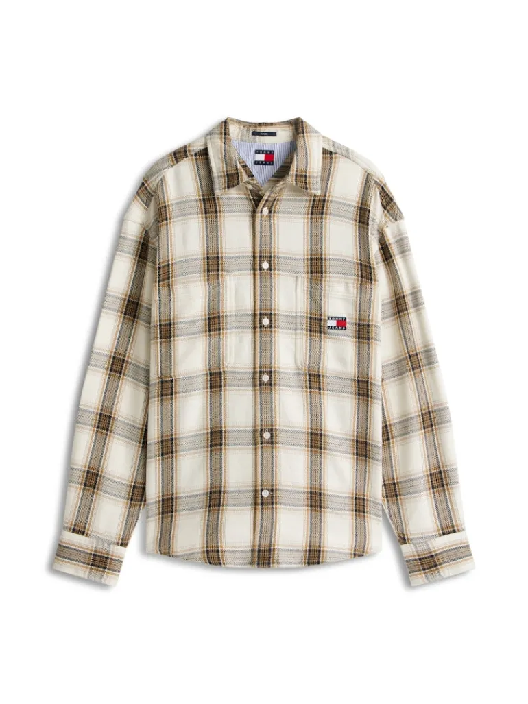 TJM RLX CHECK BRUSHED OS EXT ancient white-check