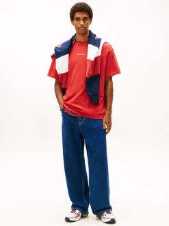 TJM RLX LINEAR LOGO TEE EXT terracotta red