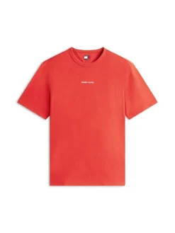 TJM RLX LINEAR LOGO TEE EXT terracotta red