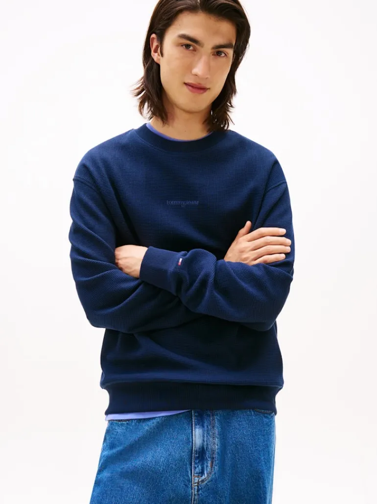 TJM RLX WAFFLE SCRIPT CREW dark night navy